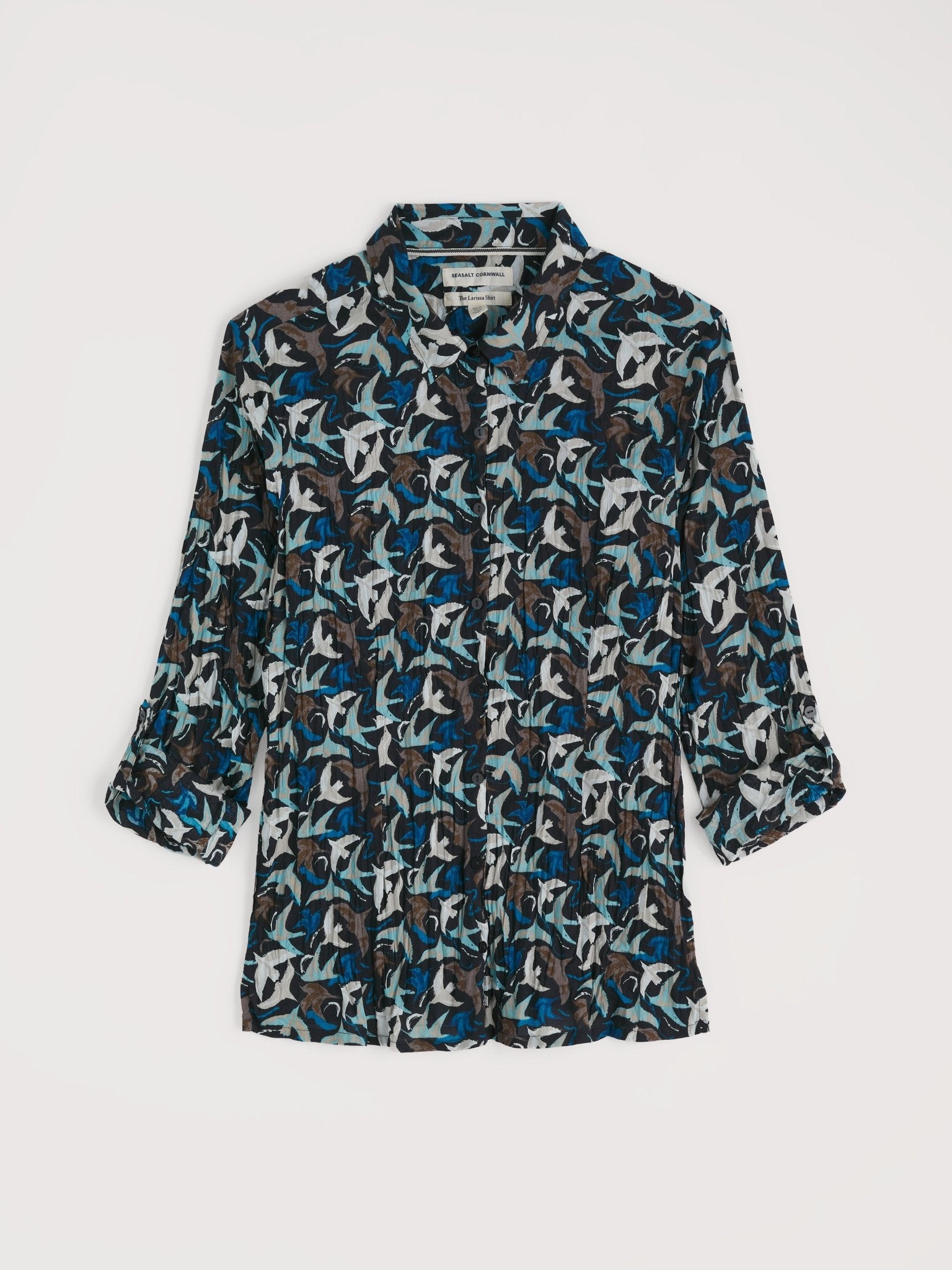 picture of Seasalt Larissa Shirt - Swooping Birds Onyx - Number Two - womens - fashion - clothing - Seasalt 7