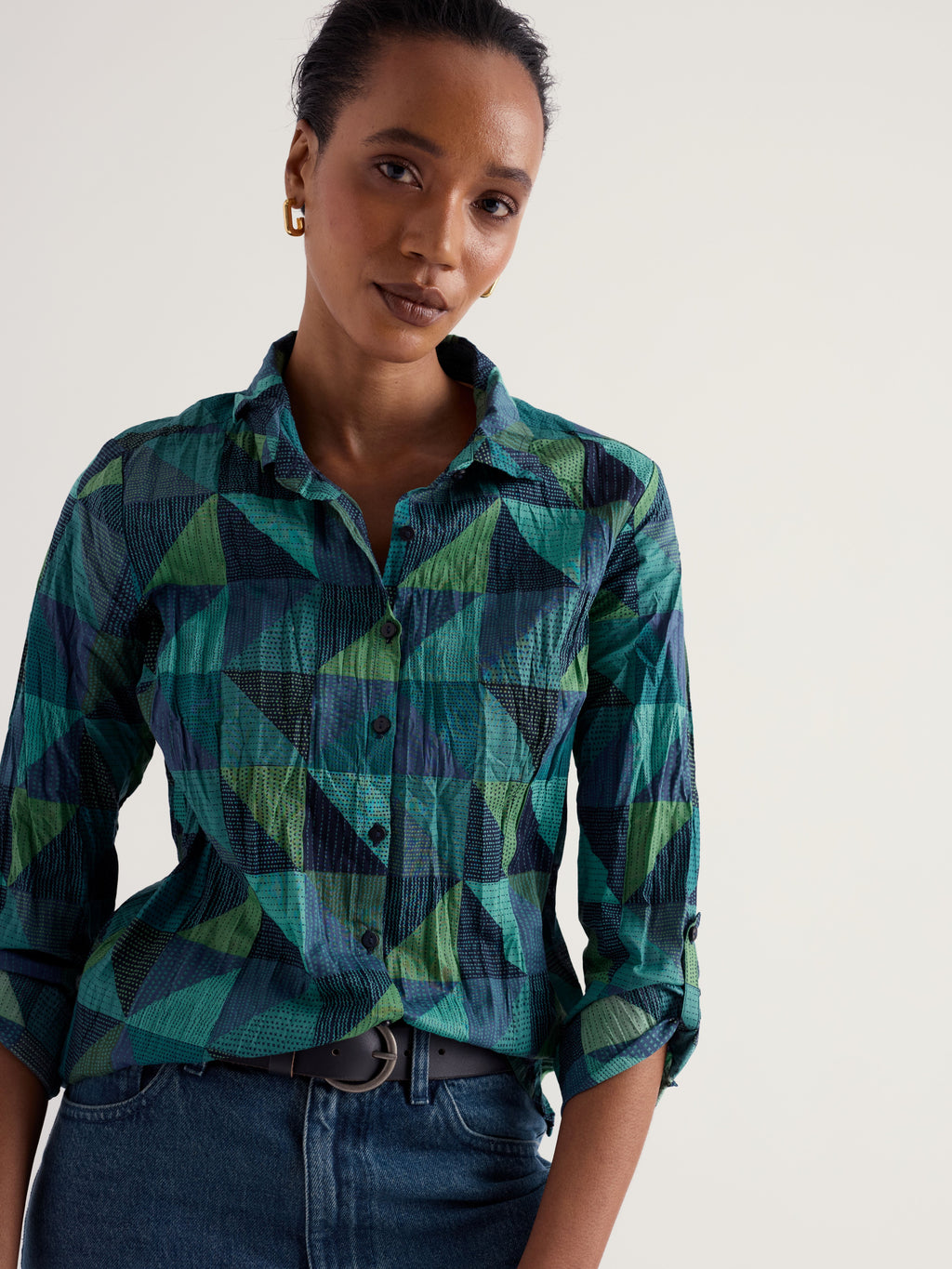 Seasalt Larissa Shirt - Blanket Geo Estuary