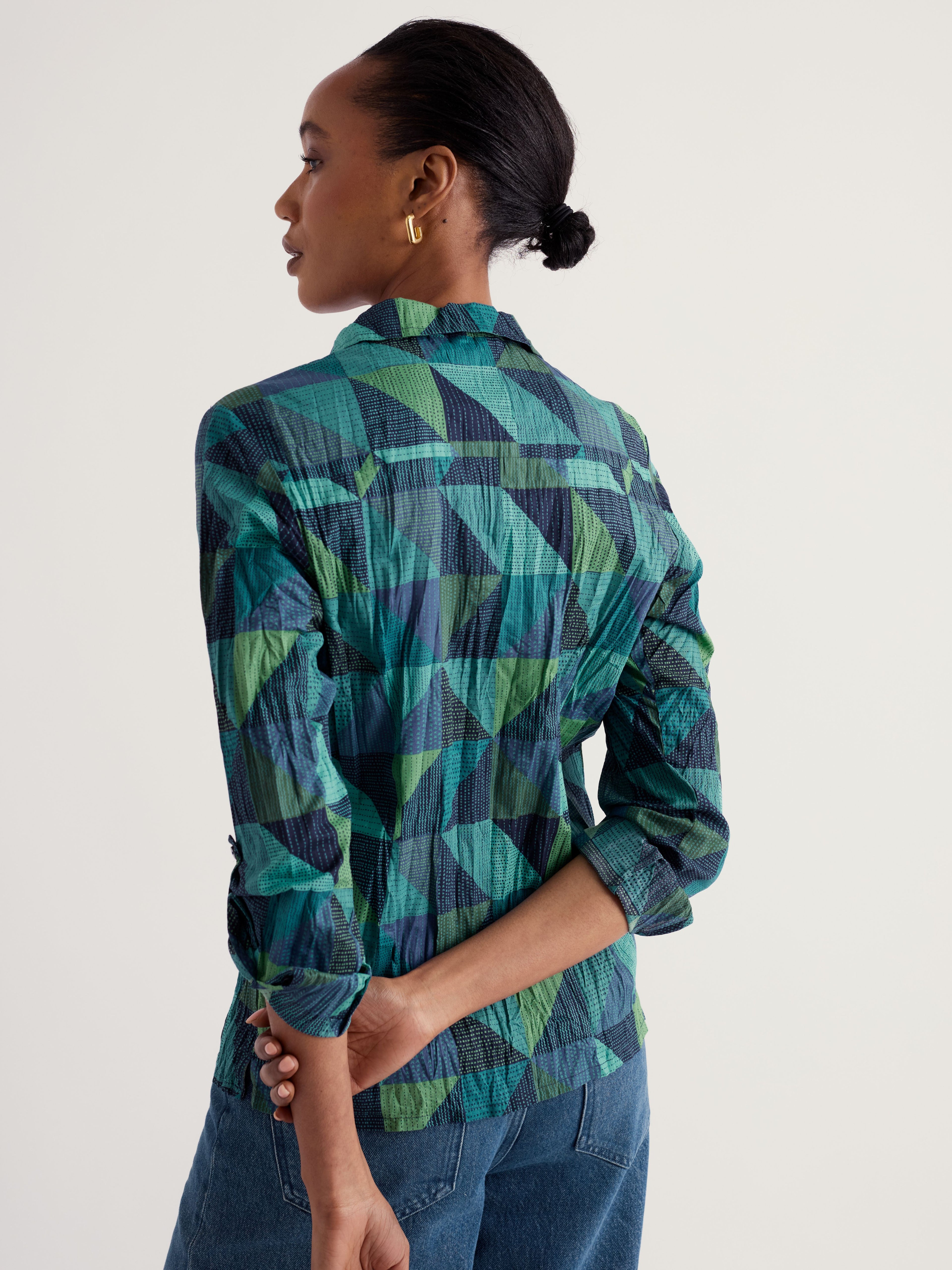 Seasalt Larissa Shirt - Blanket Geo Estuary