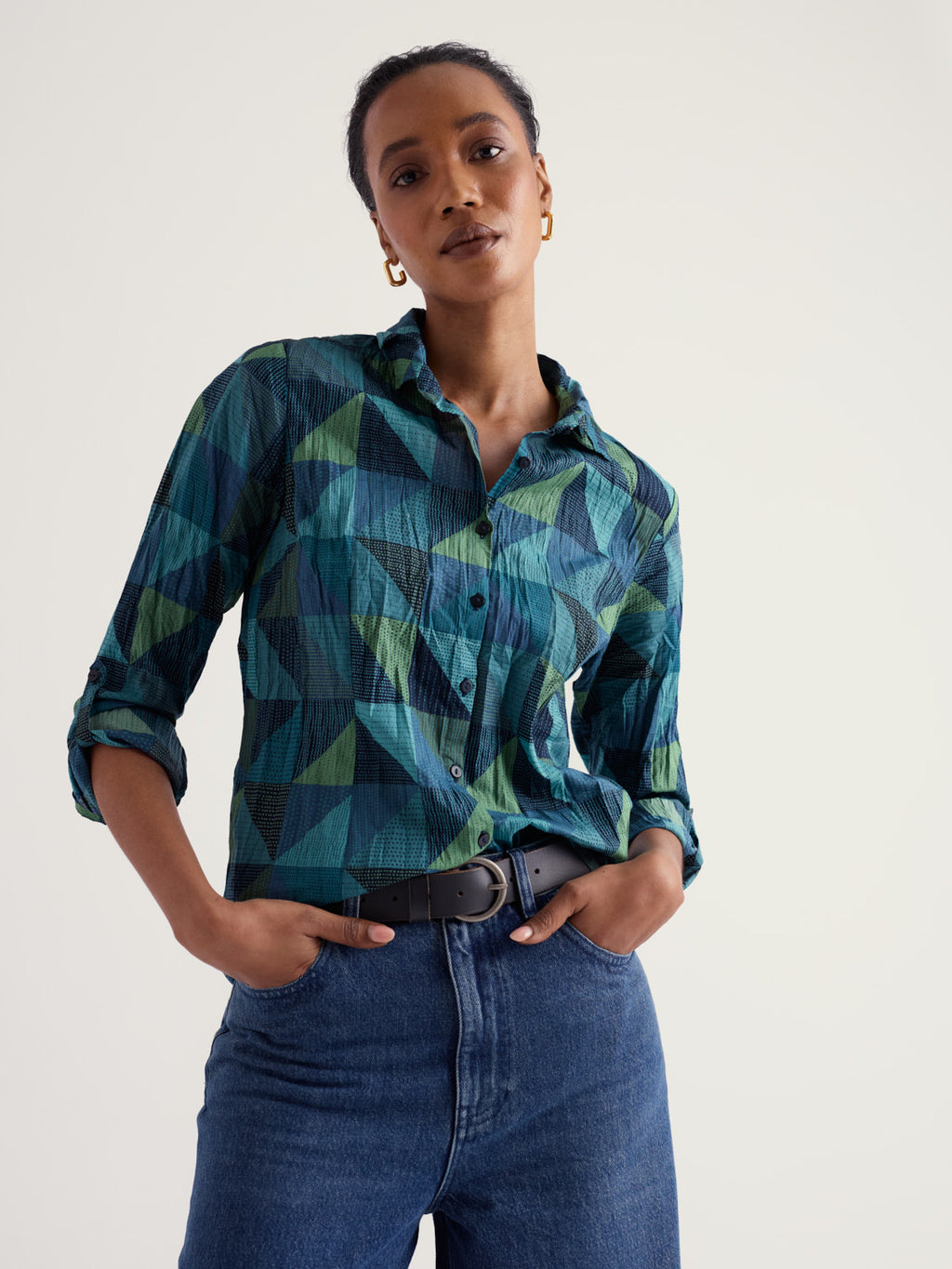 Seasalt Larissa Shirt - Blanket Geo Estuary