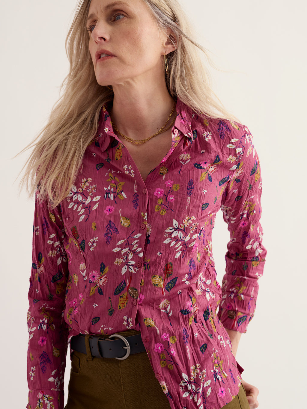 Seasalt Larissa Shirt - Flora Study Rosa