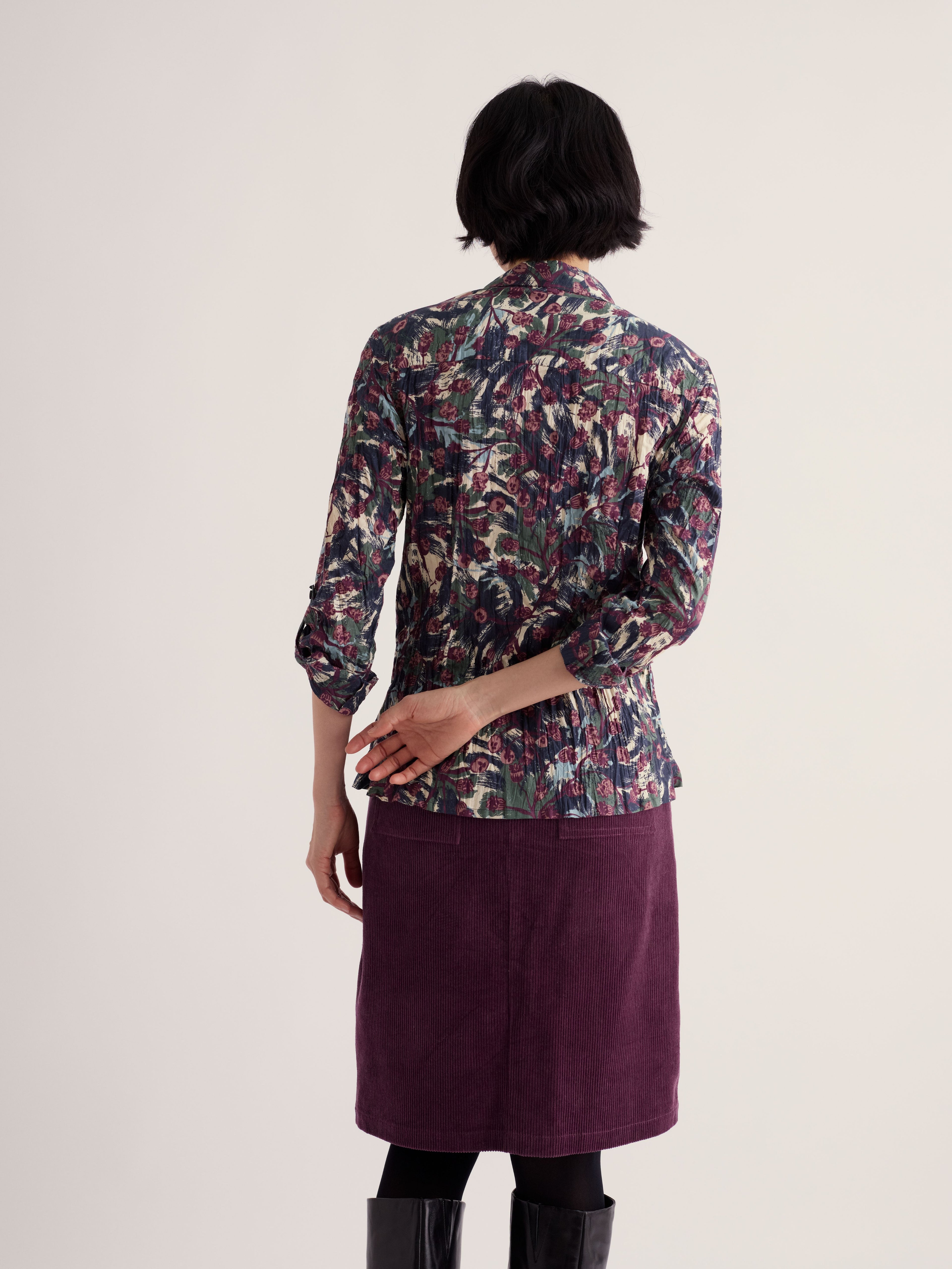 Seasalt Larissa Shirt - Inky Seedhead Arran