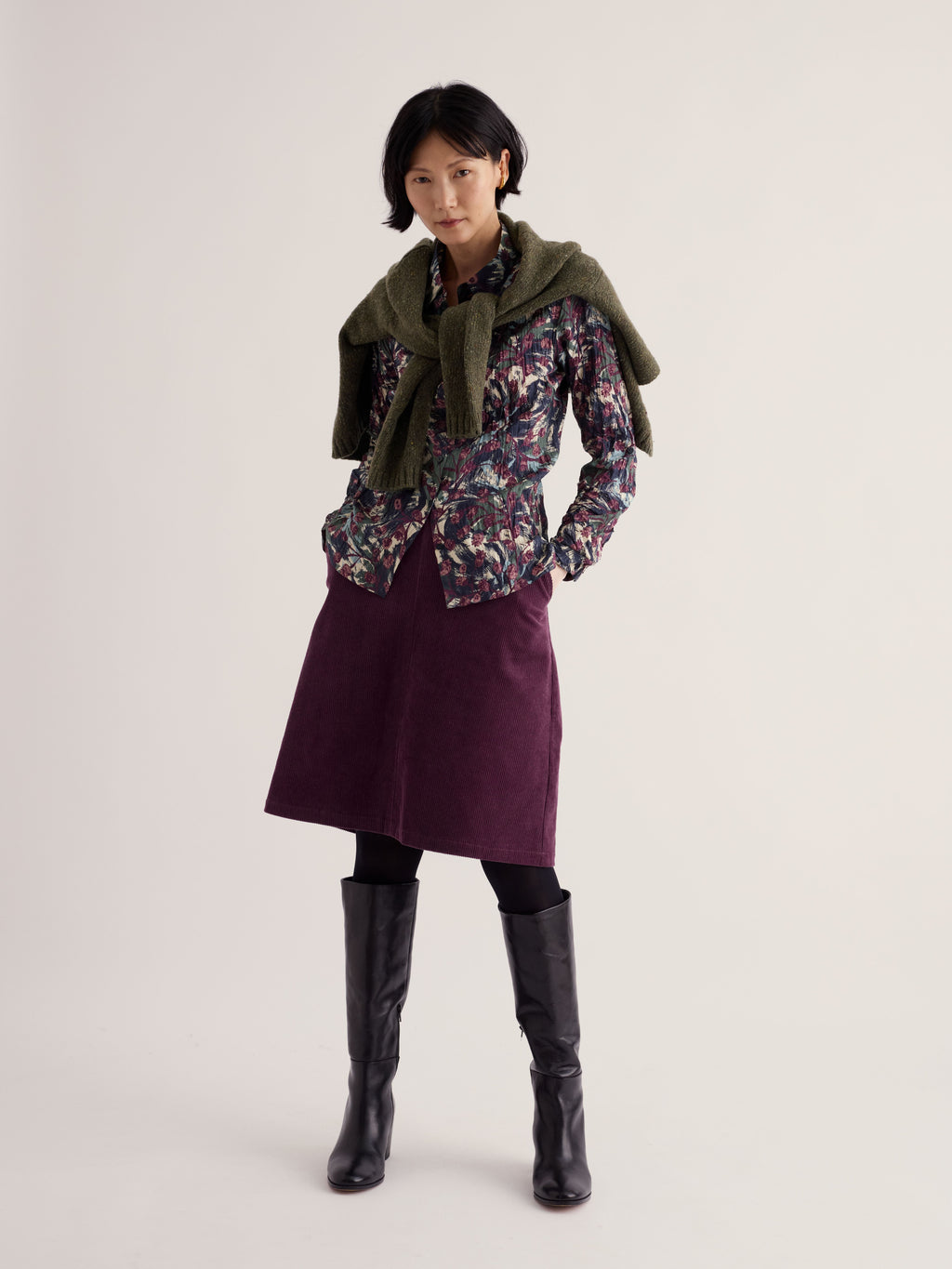 Seasalt Larissa Shirt - Inky Seedhead Arran