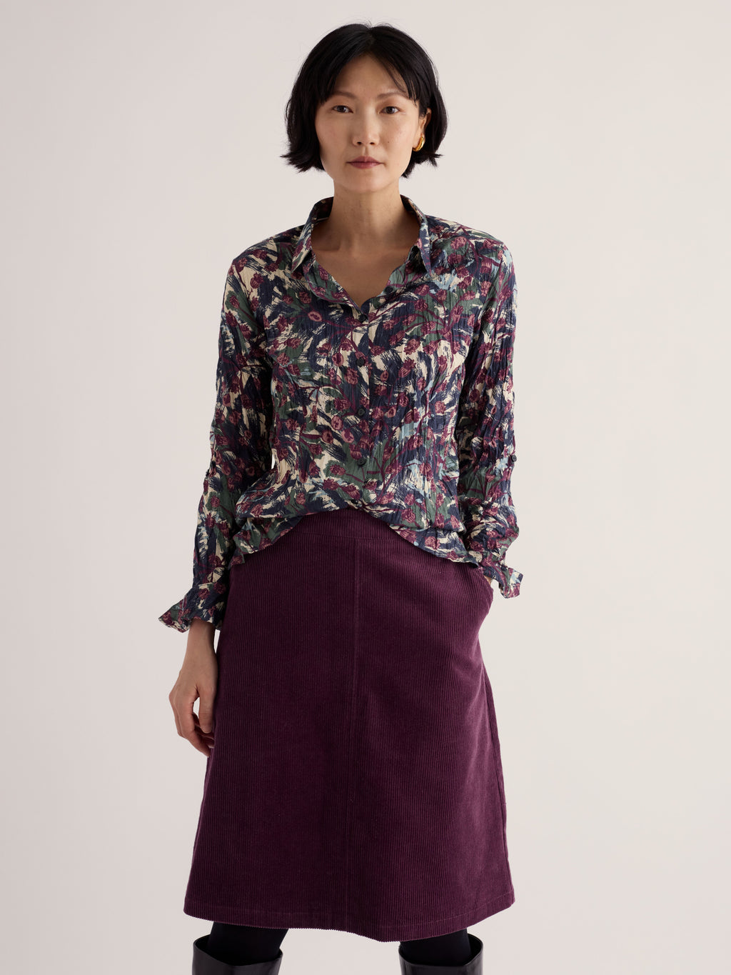 Seasalt Larissa Shirt - Inky Seedhead Arran