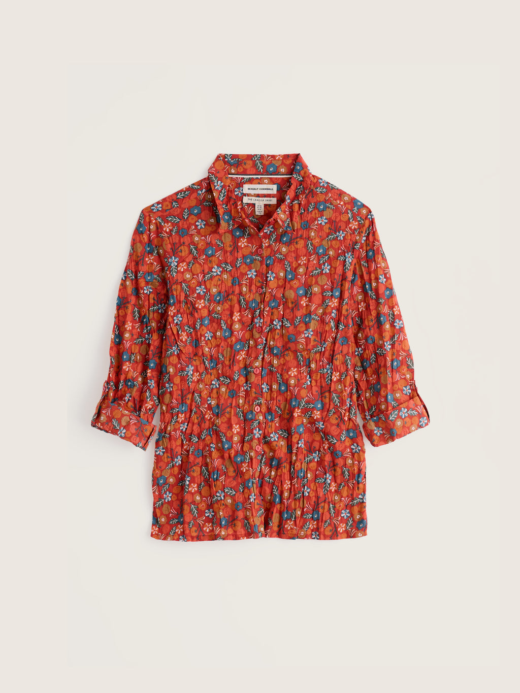 Seasalt Larissa Shirt - Tomato Blooms Cinnamon