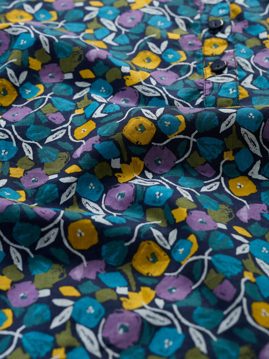 Seasalt Last Leaf Printed Top Organic Cotton Zennor Blooms Maritime