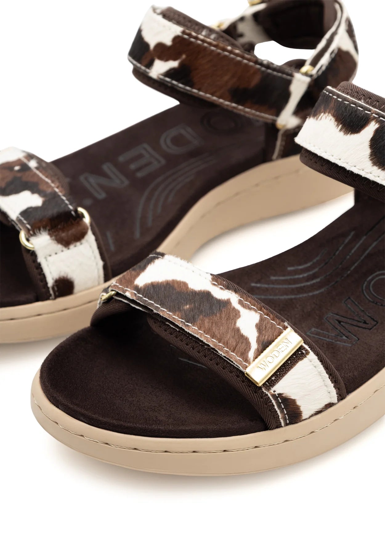 picture of Woden Line Suede Sandal - Cowhide - Number Two - womens - fashion - Footwear - Woden 4