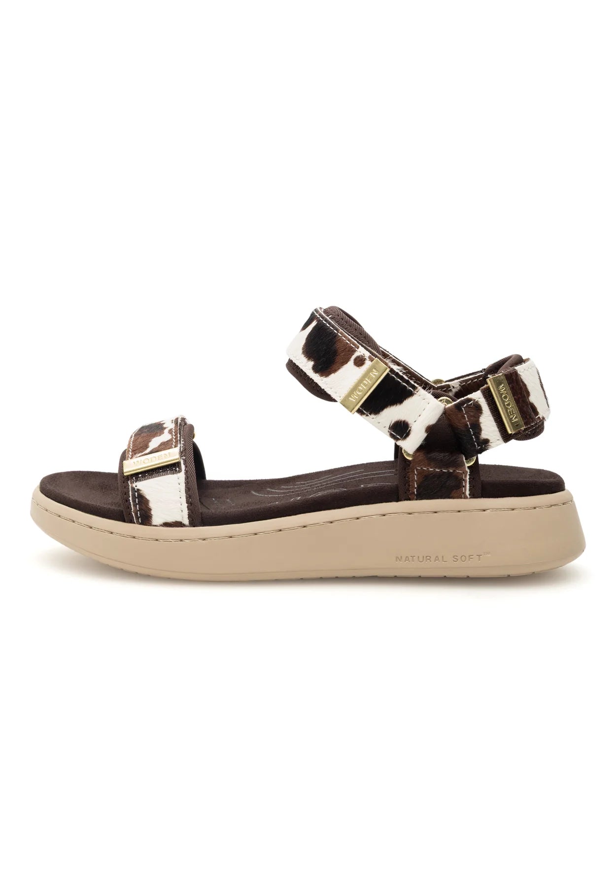 picture of Woden Line Suede Sandal - Cowhide - Number Two - womens - fashion - Footwear - Woden 1