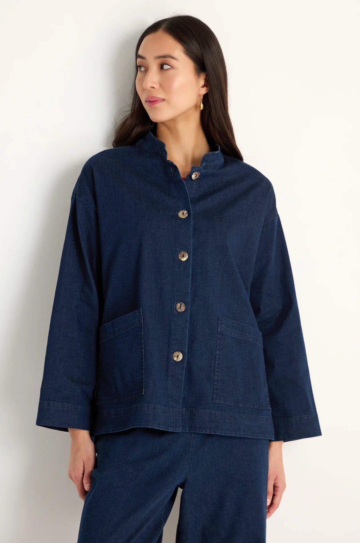 picture of Sahara Stretch Denim Boxy Jacket - Number Two - womens - fashion - clothing - Sahara 1