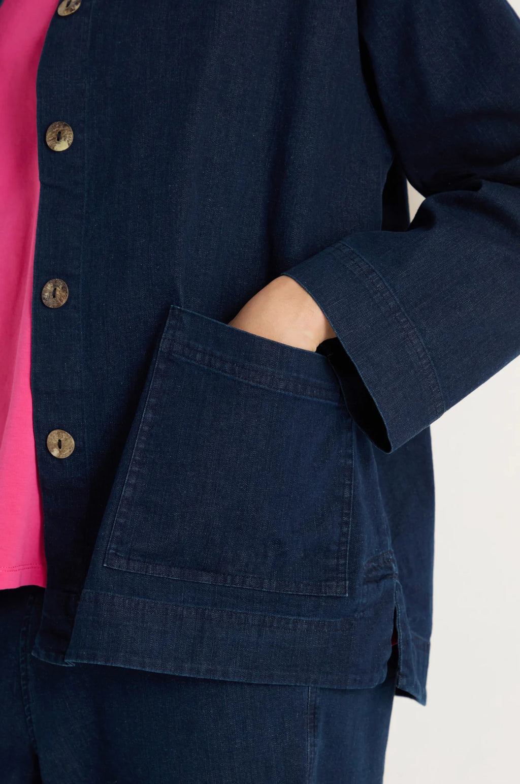picture of Sahara Stretch Denim Boxy Jacket - Number Two - womens - fashion - clothing - Sahara 5
