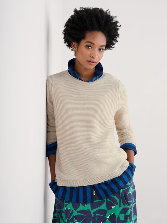 Seasalt Makers Cotton Jumper Limestone