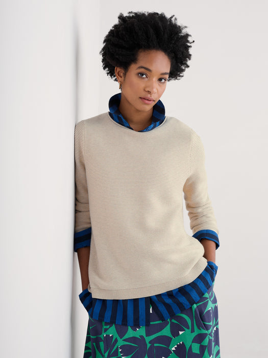 Seasalt Makers Cotton Jumper Limestone