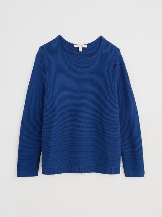 Seasalt Makers Cotton Jumper Washed Marine