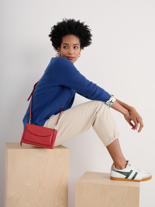 Seasalt Makers Cotton Jumper Washed Marine