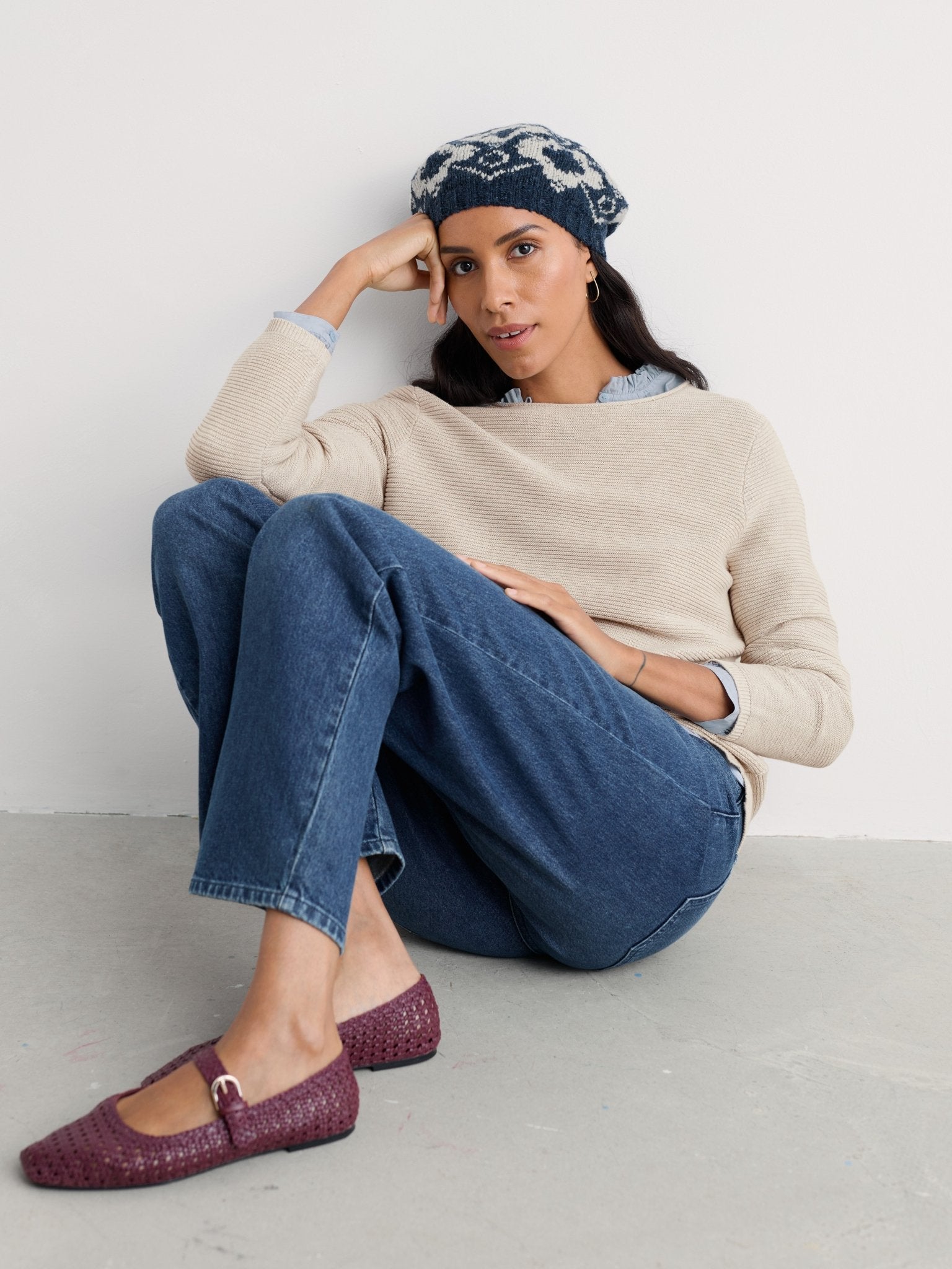 picture of Seasalt Makers Cotton Jumper - Limestone - Number Two - womens - fashion - clothing - Seasalt 2