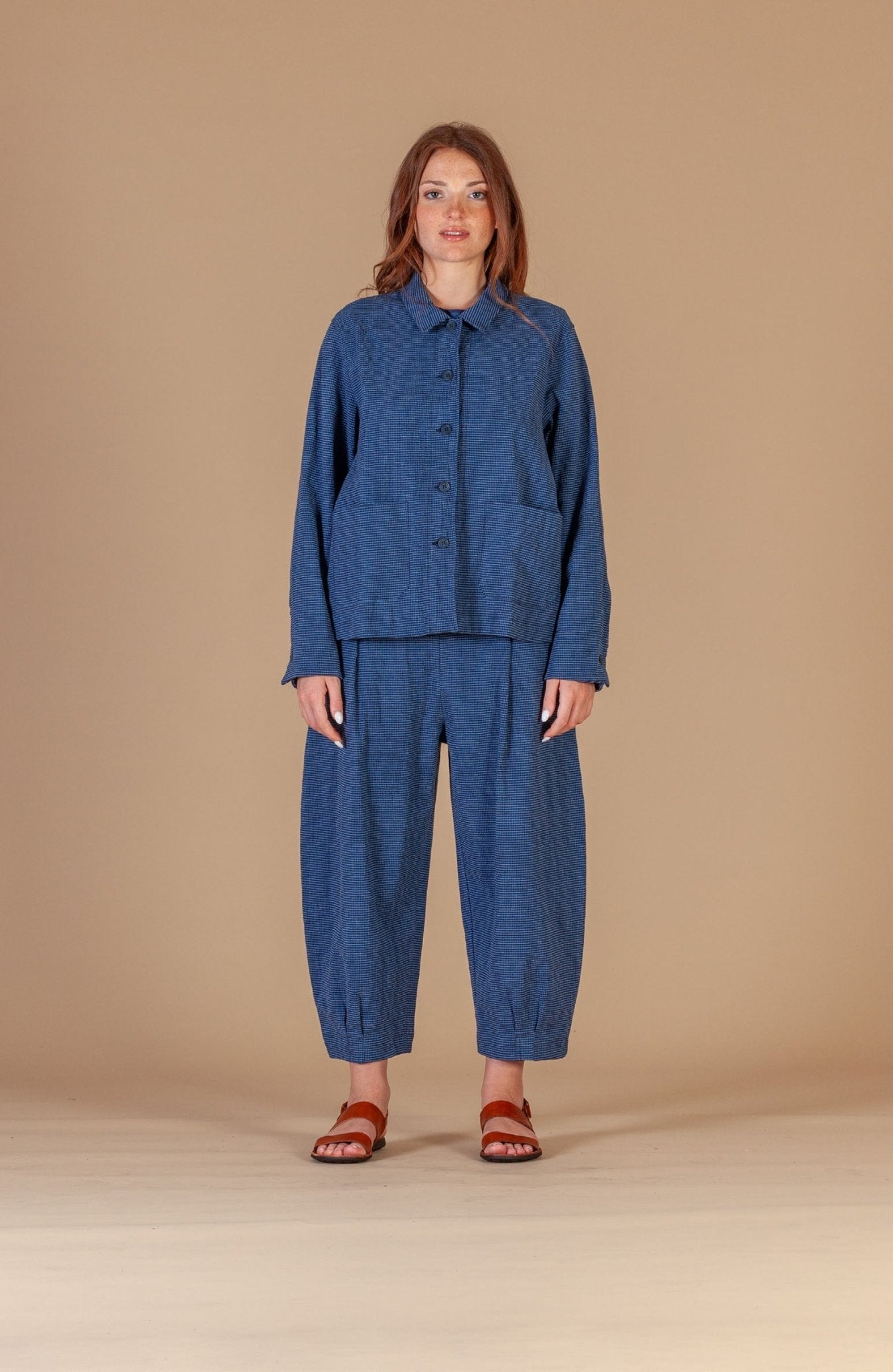 picture of Mama B Marzo Q Jacket - Blue Check - Number Two - womens - fashion - clothing - Mama B 1