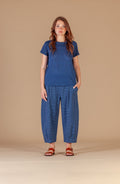 picture of Mama B Bianco Q Pants - Blue Check - Number Two - womens - fashion - clothing - Mama B 1