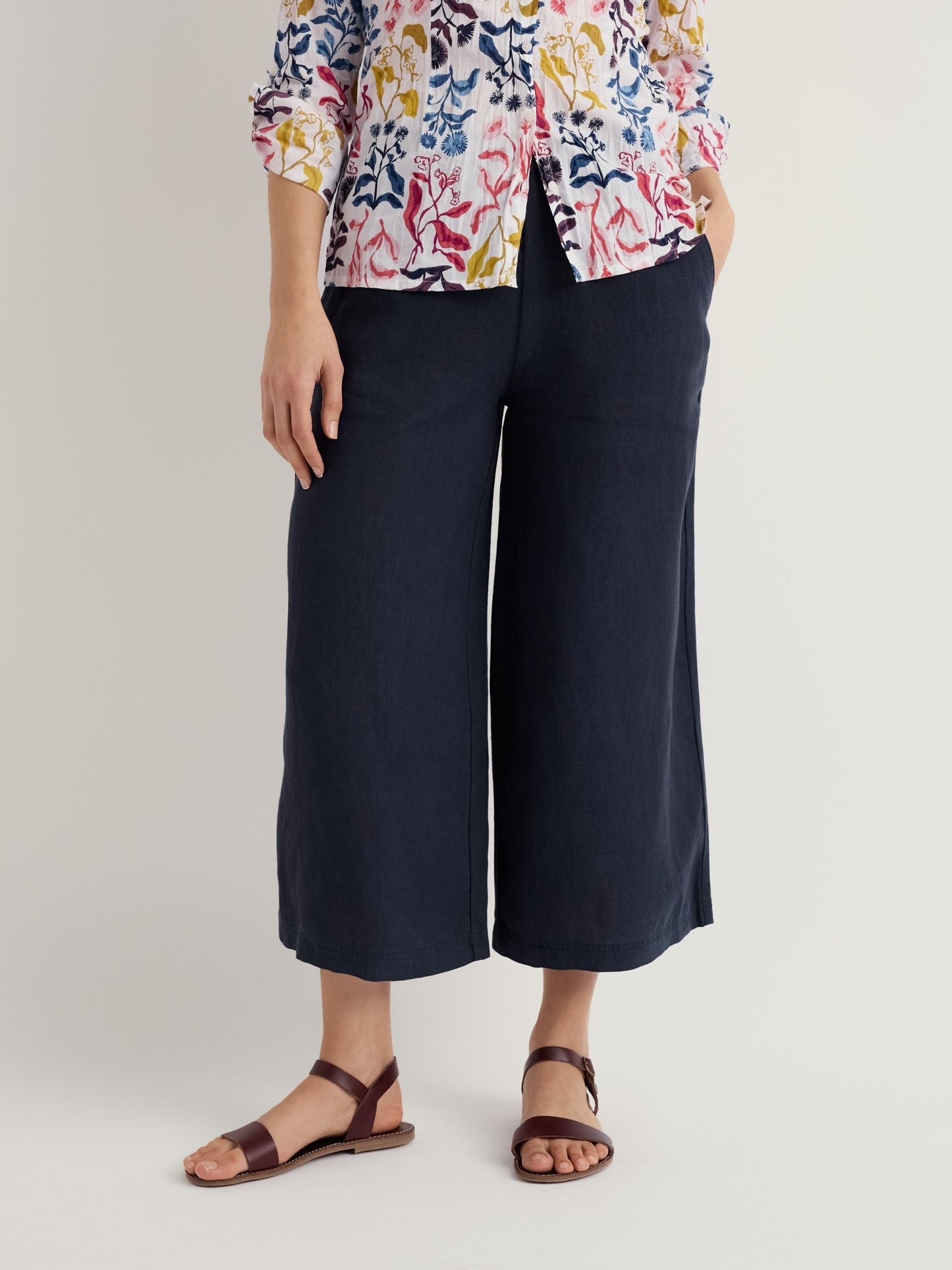 picture of Seasalt Merrivale Linen Culottes - Maritime - Number Two - womens - fashion - clothing - Seasalt 2