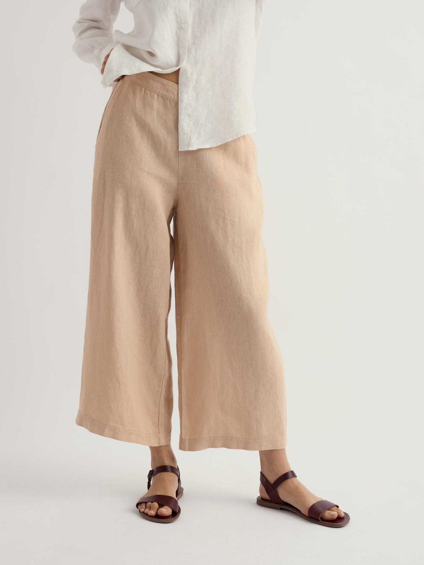 picture of Seasalt Merrivale Linen Culottes - Whelk - Number Two - womens - fashion - clothing - Seasalt 1