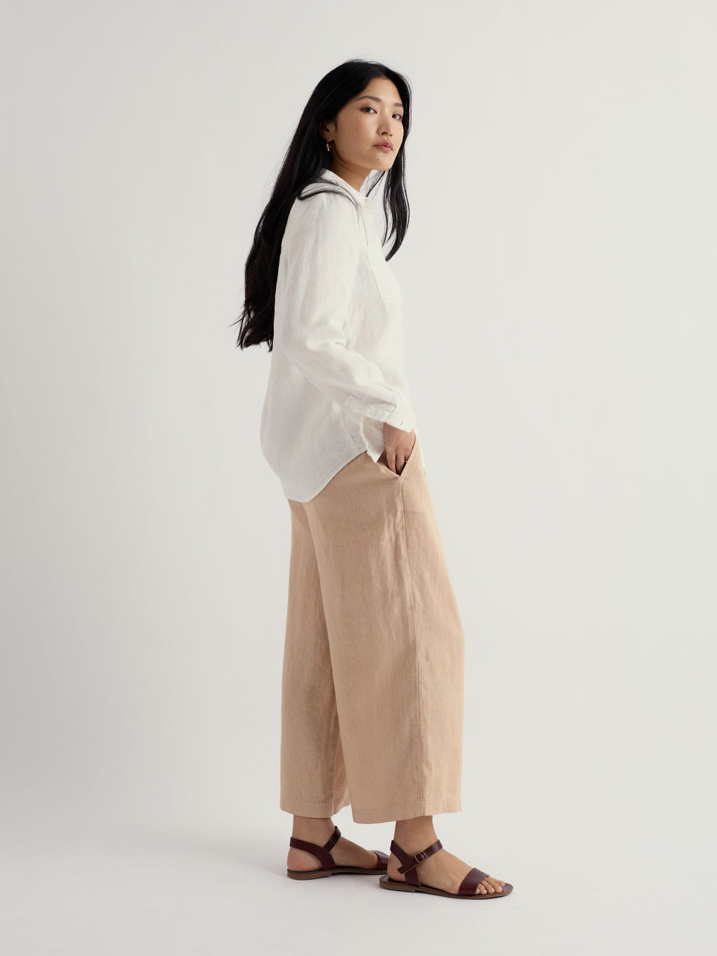 picture of Seasalt Merrivale Linen Culottes - Whelk - Number Two - womens - fashion - clothing - Seasalt 3