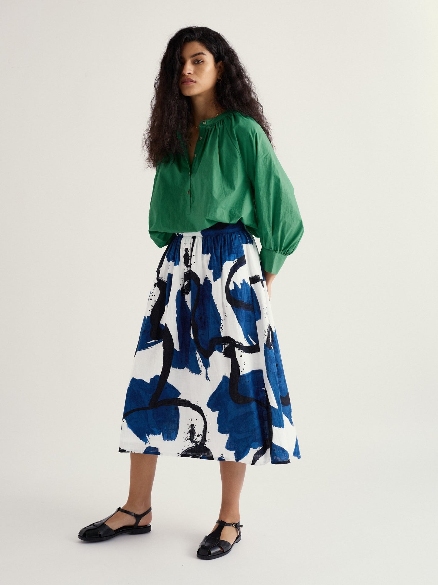 picture of Seasalt Mevagissey Skirt - Paint Canvas Dark Voyage - Number Two - womens - fashion - clothing - Seasalt 1