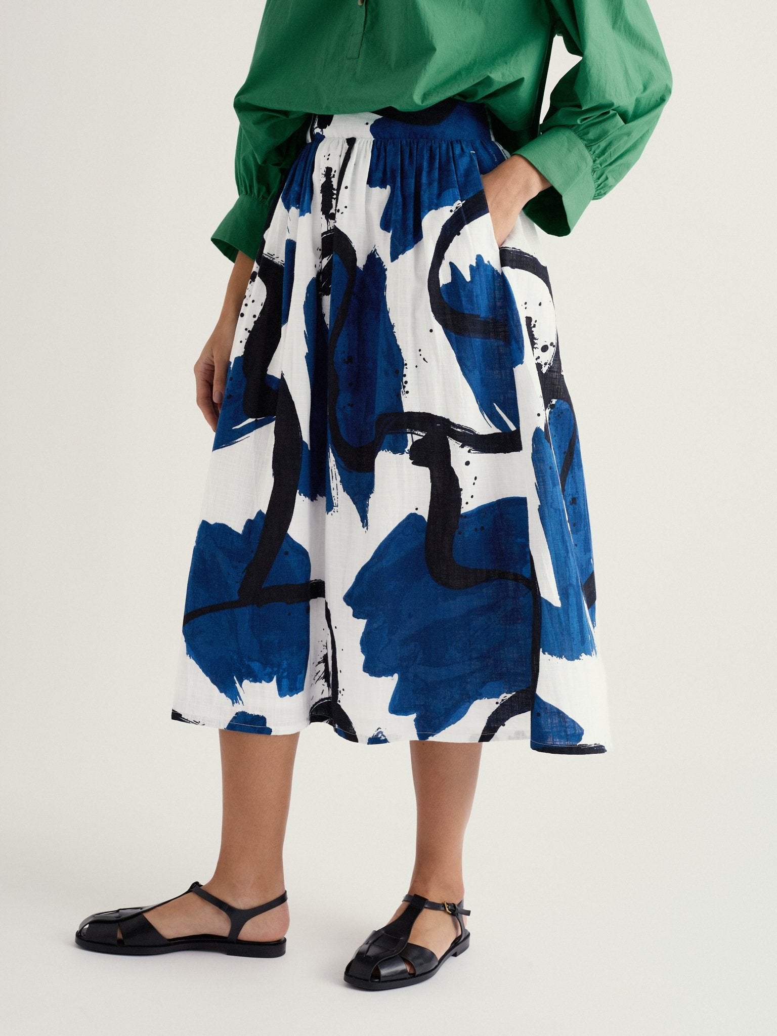picture of Seasalt Mevagissey Skirt - Paint Canvas Dark Voyage - Number Two - womens - fashion - clothing - Seasalt 2