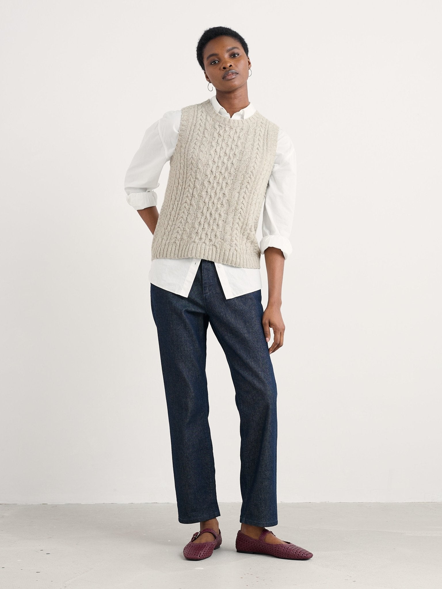 picture of Seasalt Newlyn Knitted Vest - Aran - Number Two - womens - fashion - clothing - Seasalt 5