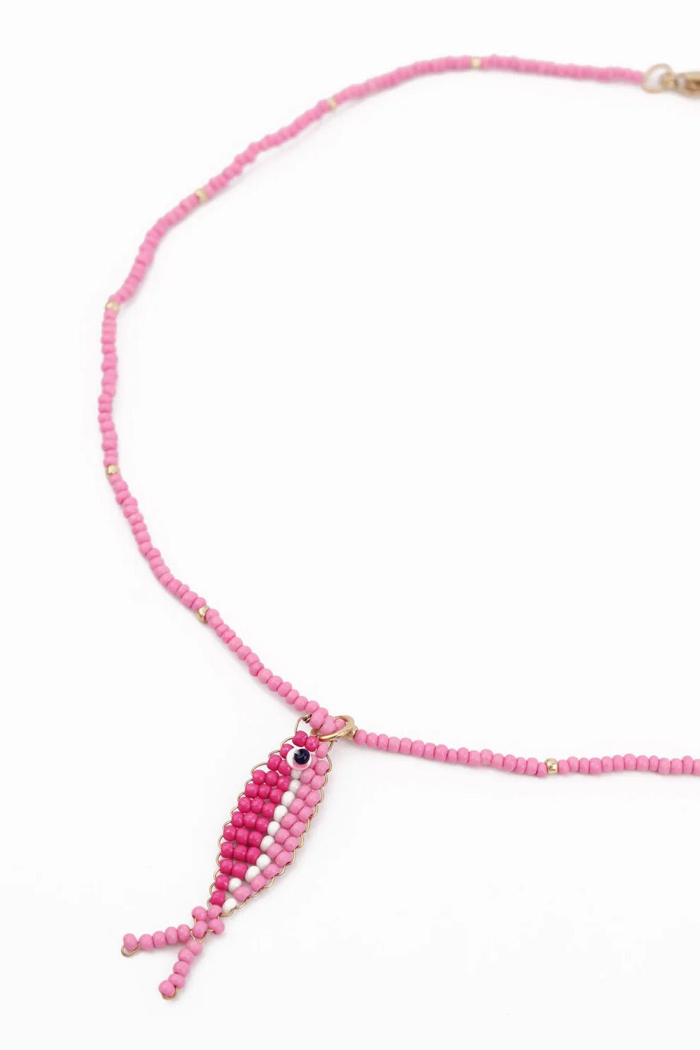 picture of My Doris Necklace - Beaded Fish Pink - Number Two - womens - fashion - accessories - My Doris 1