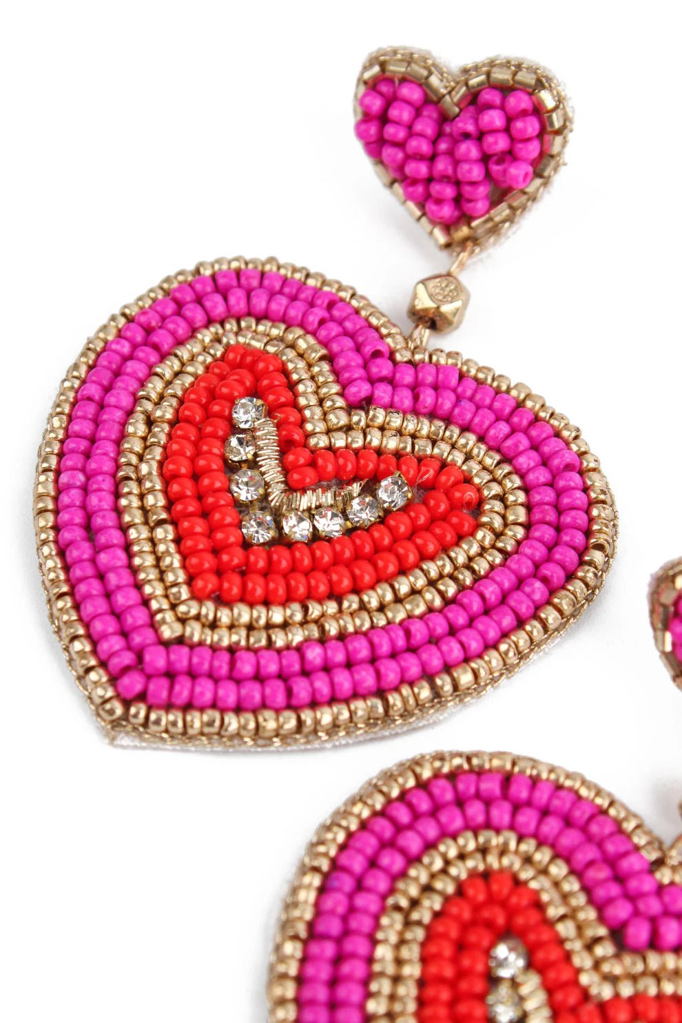 picture of My Doris Beaded Earrings - Ripple Heart Pink - Number Two - womens - fashion - accessories - My Doris 3