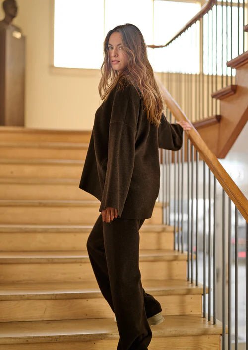 picture of Henriette Steffensen Pullover 1370 - Chocolate - Number Two - womens - fashion - clothing - Henriette Steffensen 3
