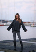 picture of Henriette Steffensen Pullover 1370 - Soft Black - Number Two - womens - fashion - clothing -Henriette Steffensen 1