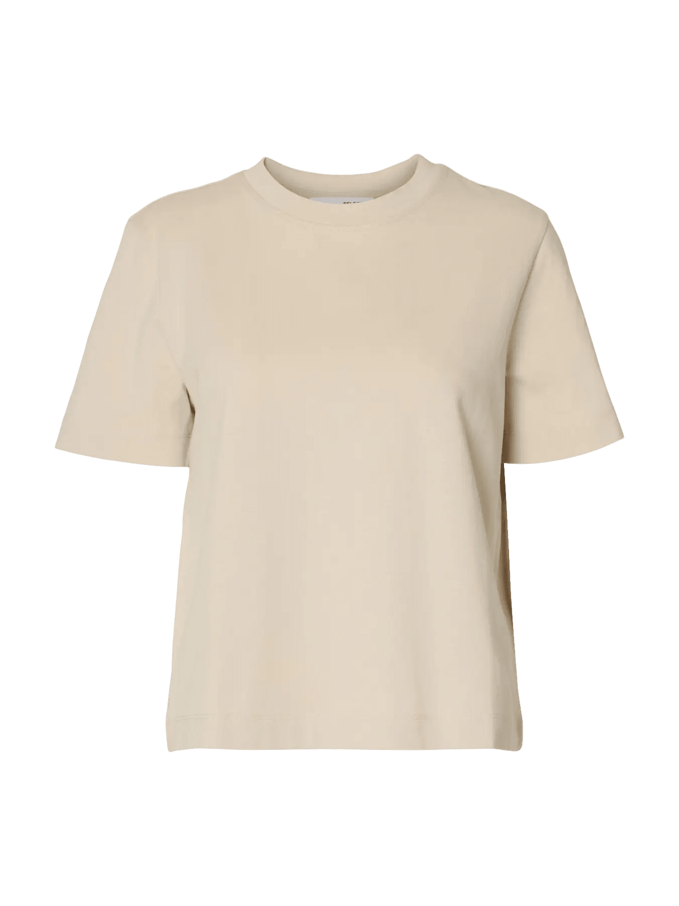 picture of Selected Femme Essential SS Boxy Tee - Oatmeal - Number Two - womens - fashion - clothing - Selected Femme 5