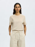 picture of Selected Femme Essential SS Boxy Tee - Oatmeal - Number Two - womens - fashion - clothing - Selected Femme 1