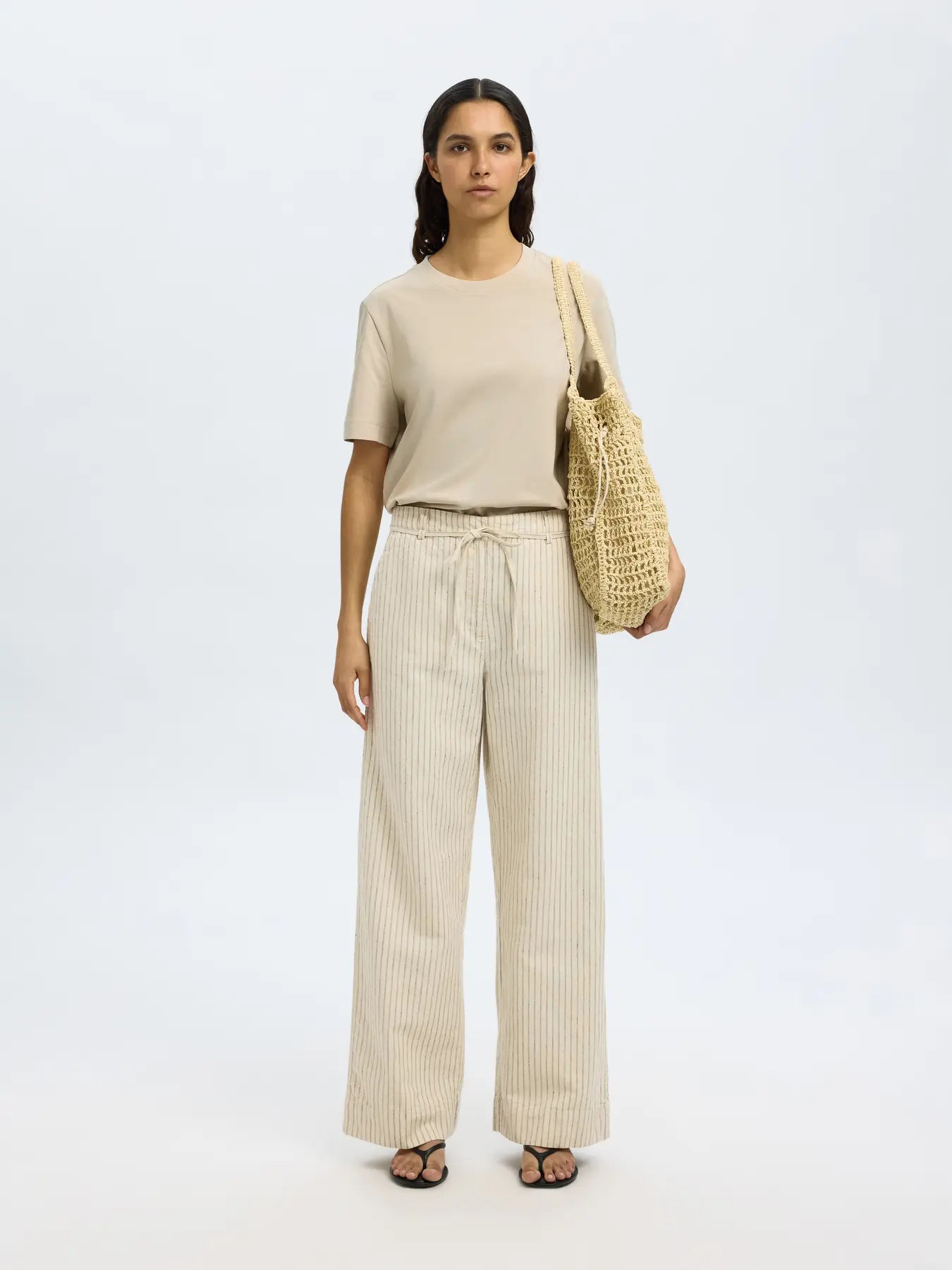 picture of Selected Femme Essential SS Boxy Tee - Oatmeal - Number Two - womens - fashion - clothing - Selected Femme 3