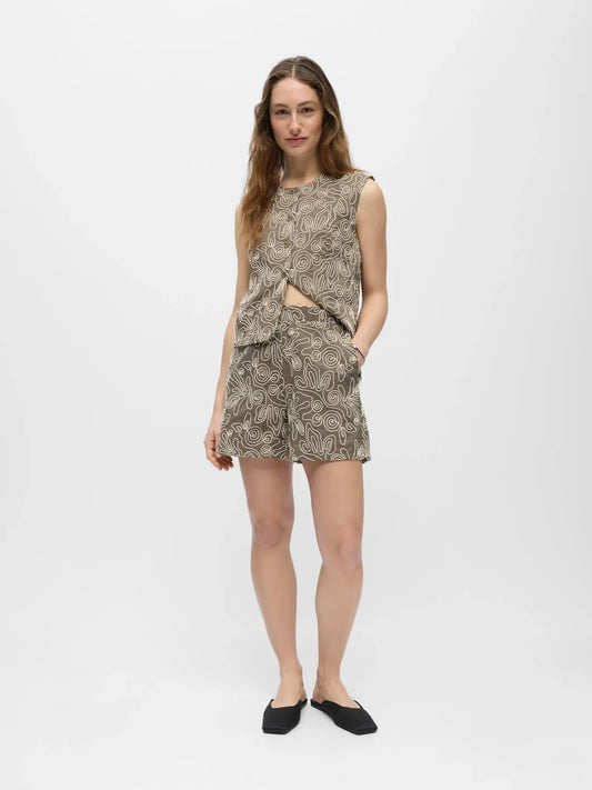 picture of Object Kerry Shorts - Morel/Sandshell - Number Two - womens - fashion - clothing - Object 2