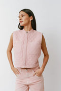 picture of Seventy + Mochi Quilted Pablo Vest - Peony Pink - Number Two - womens - fashion - clothing - Seventy + Mochi 1
