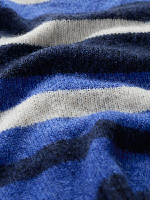 Seasalt Painter Striped Button-Down Vest Contains Mohair Ink Mix