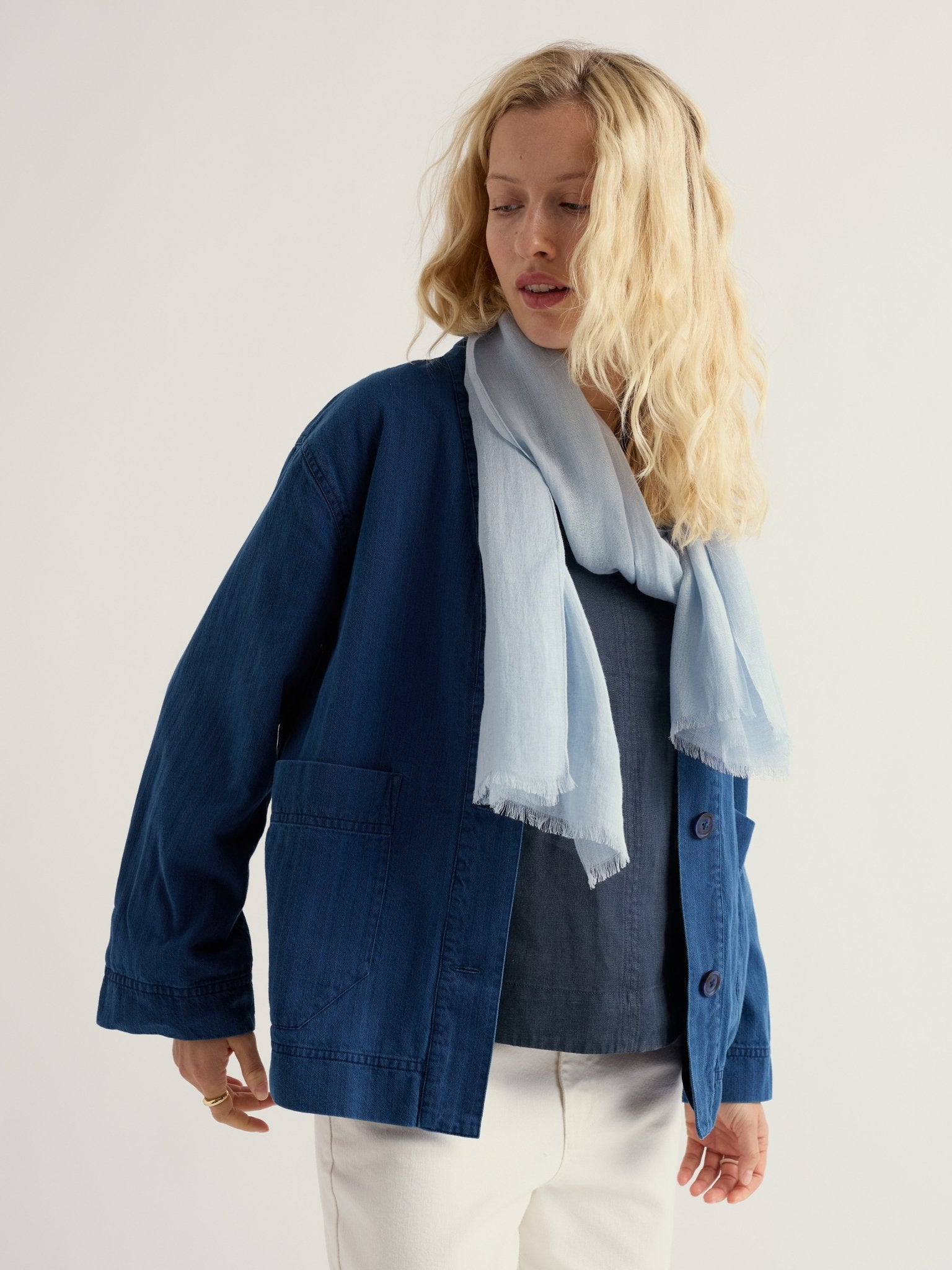 picture of Seasalt Penwerris Jacket - Mid Indigo - Number Two - womens - fashion - clothing - Seasalt 2