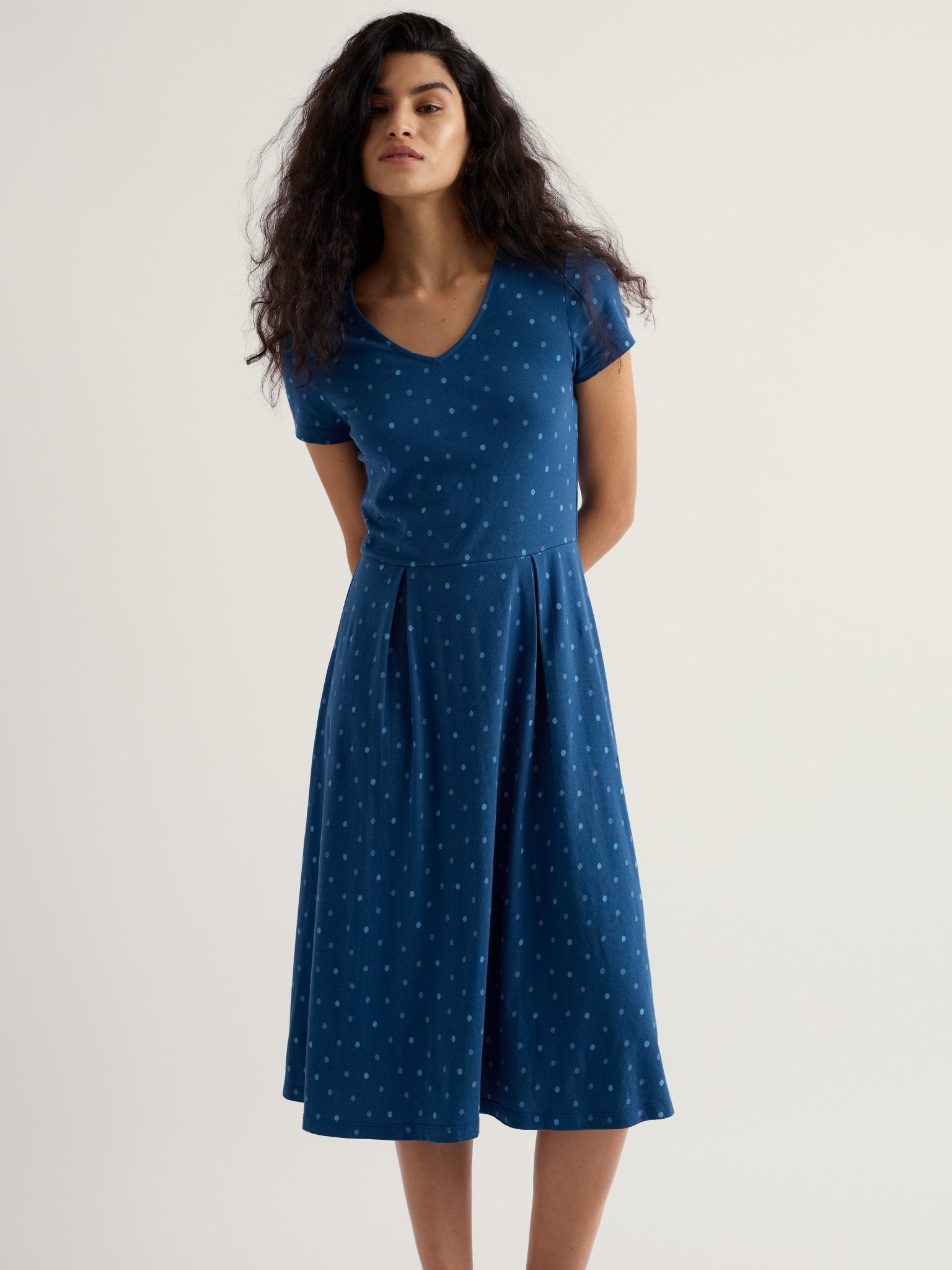 picture of Seasalt Pier View Dress - Little Sponge Spot Dark Voyage - Number Two - womens - fashion - clothing - Seasalt 2