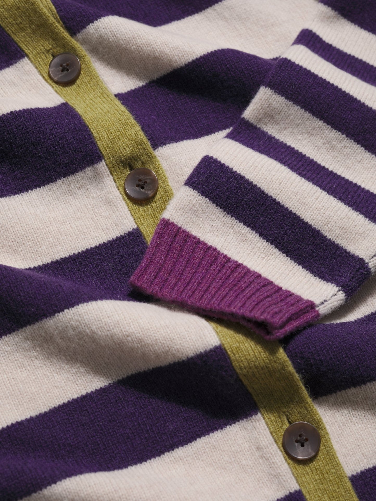 picture of Seasalt Pinwell Striped Cardigan - Bright Shape Dark Violet Mix - Number Two - womens -clothing - Seasalt 2