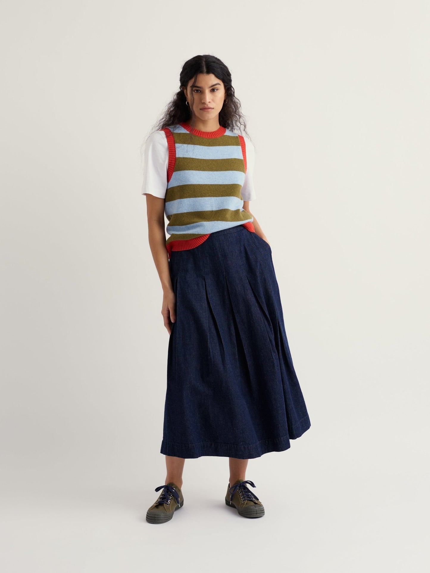 picture of Seasalt Pinwell Striped Vest - Bright Shape Seagrass Mix - Number Two - womens - fashion - clothing - Seasalt 3