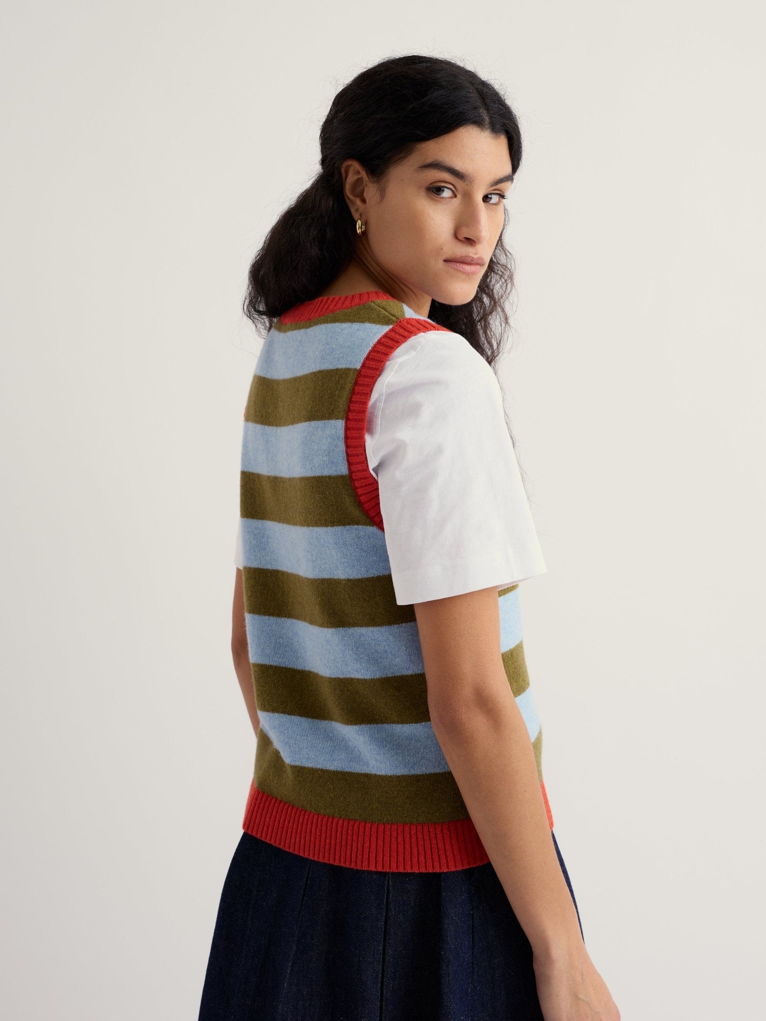 picture of Seasalt Pinwell Striped Vest - Bright Shape Seagrass Mix - Number Two - womens - fashion - clothing - Seasalt 2