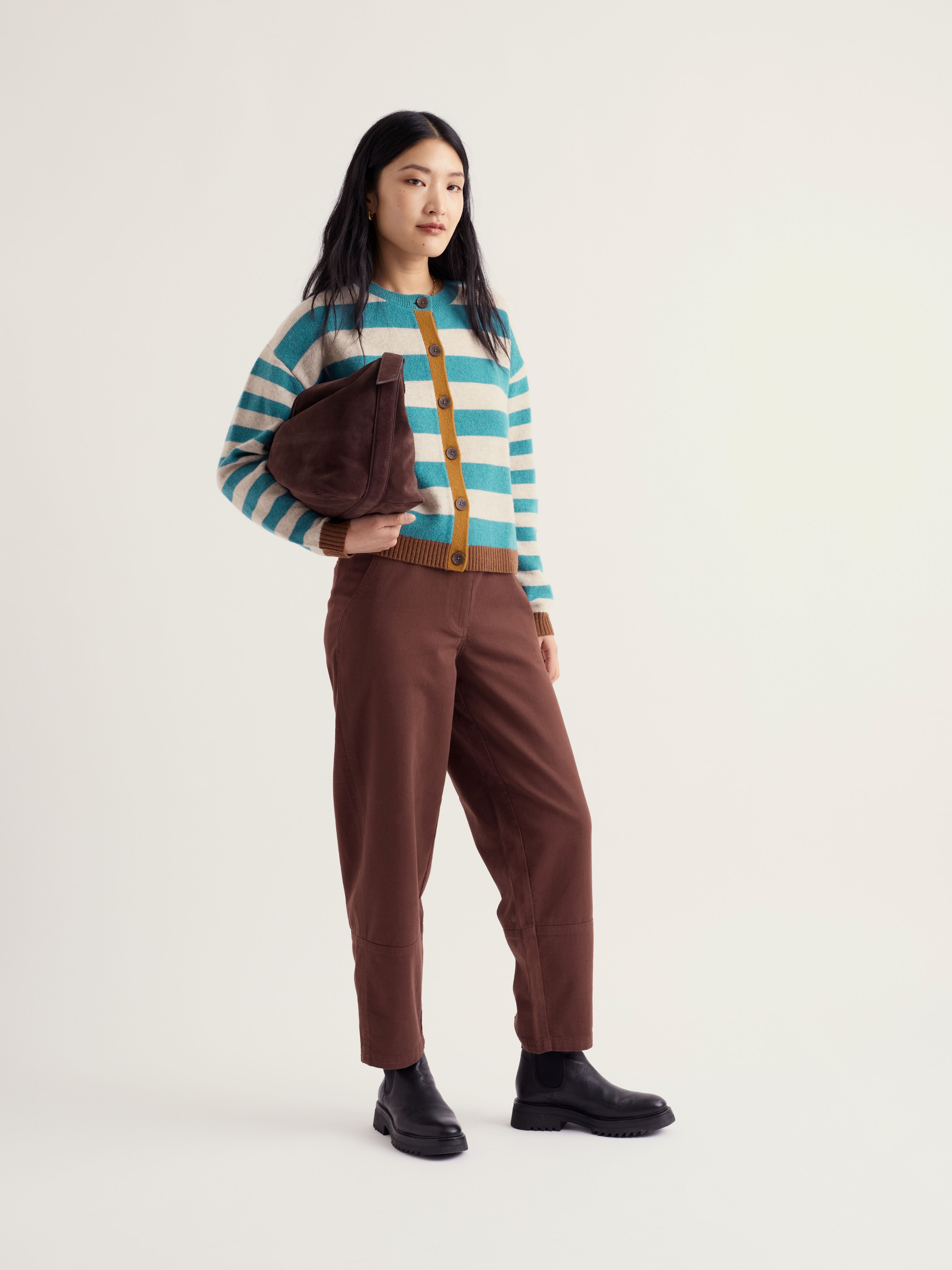 Seasalt Pinwell Striped Cardigan - Bright Shape Estuary Mix
