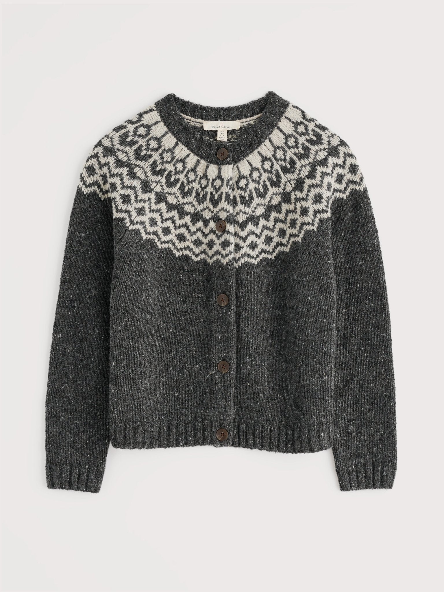 picture of Seasalt Port Kinnis Merino Jumper - Wagtail Coal Aran - Number Two - womens - fashion - clothing - Seasalt 3