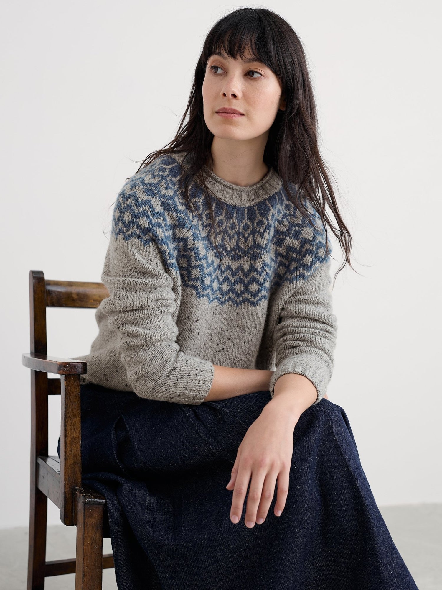 picture of Seasalt Port Kinnis Merino Jumper - Wagtail Tor Shore - Number Two - womens - fashion - clothing - Seasalt 1