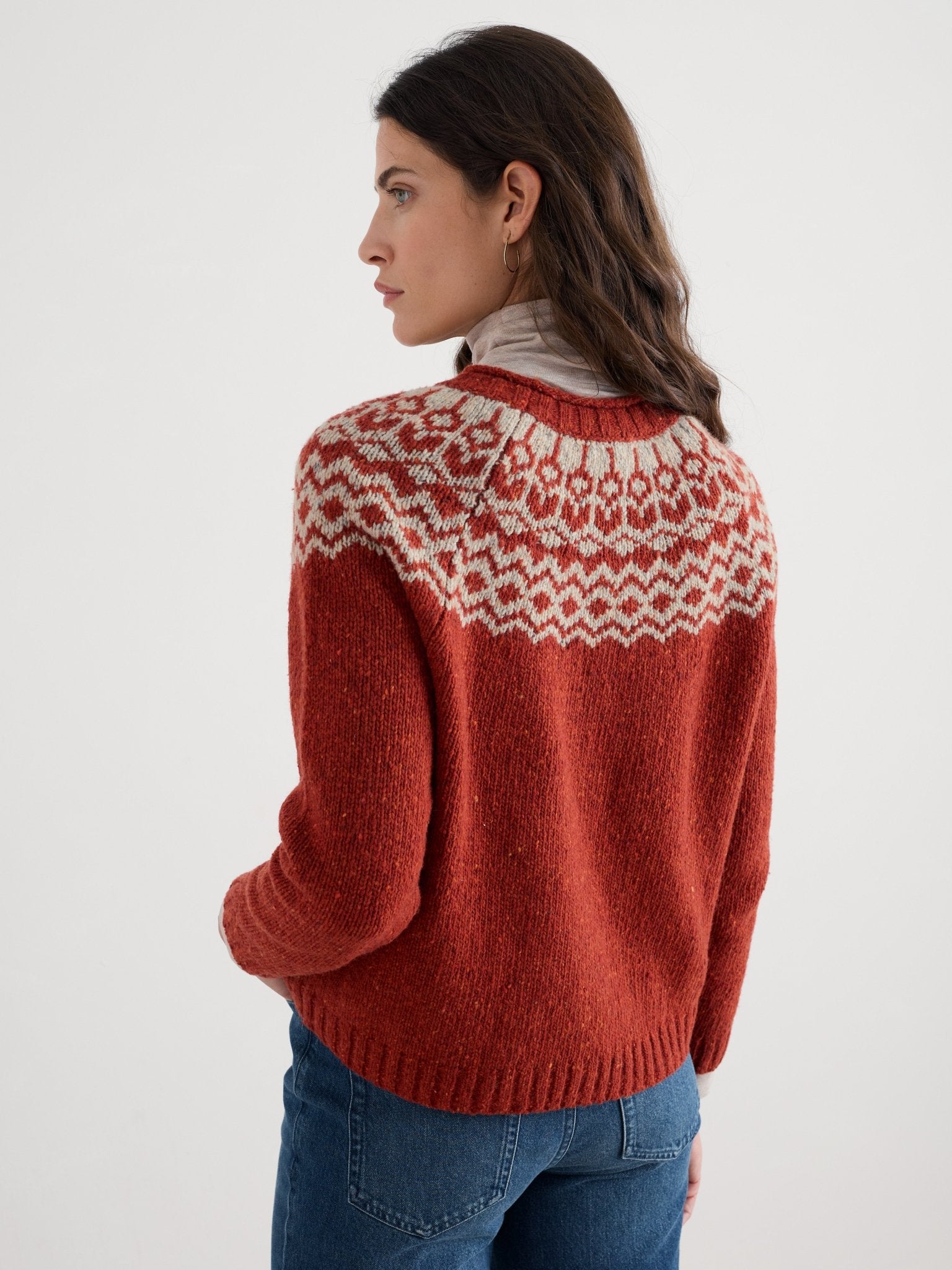 picture of Seasalt Port Kinnis Merino Jumper - Wagtail Red Sail Birch Mix - Number Two - womens - fashion - clothing - Seasalt 3