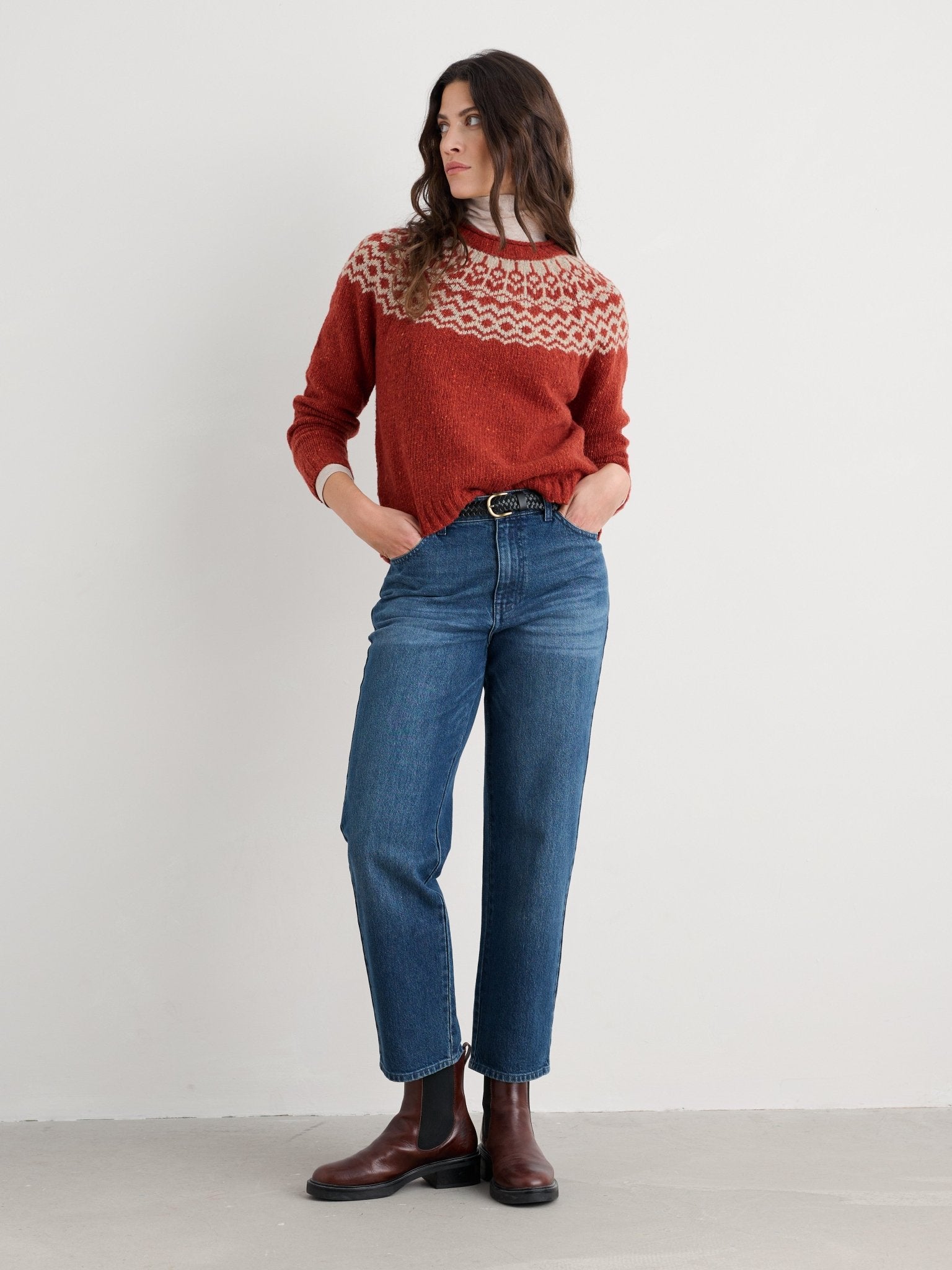 picture of Seasalt Port Kinnis Merino Jumper - Wagtail Red Sail Birch Mix - Number Two - womens - fashion - clothing - Seasalt 2