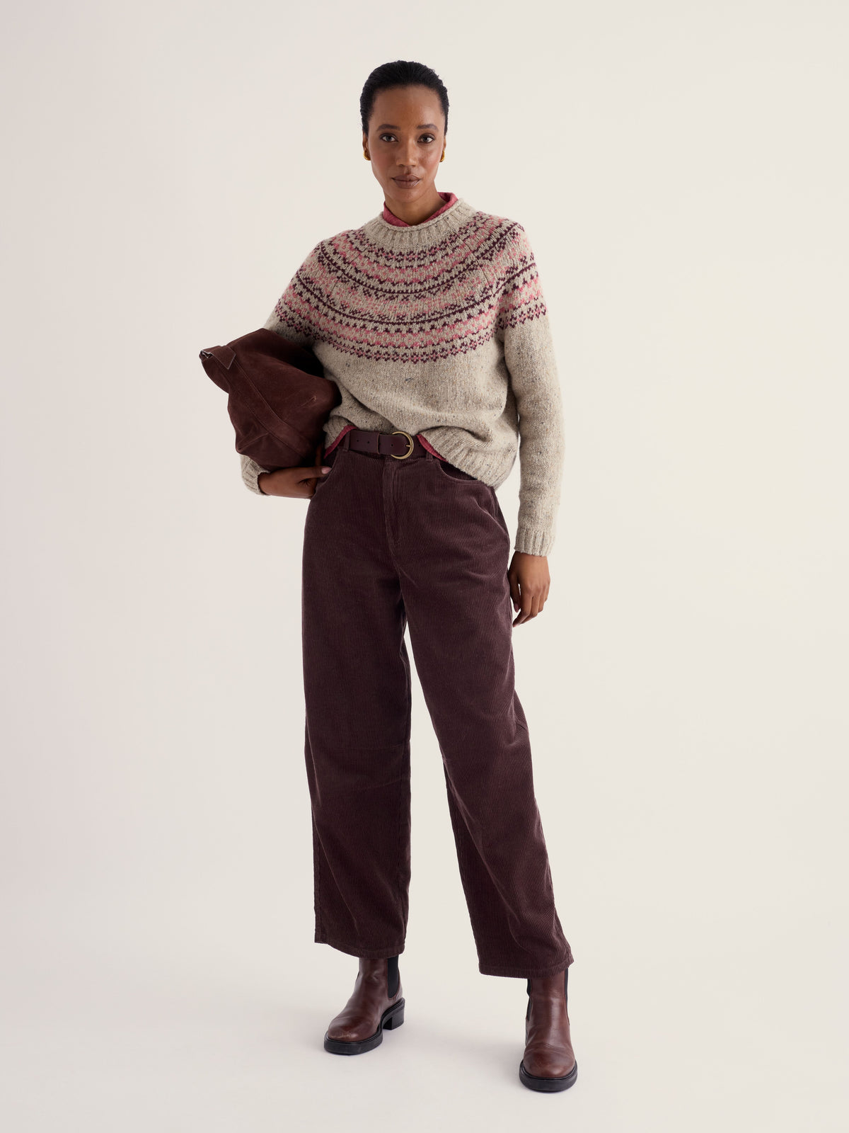 Seasalt Port Kinnis Jumper Merino - Dark Rose Mix
