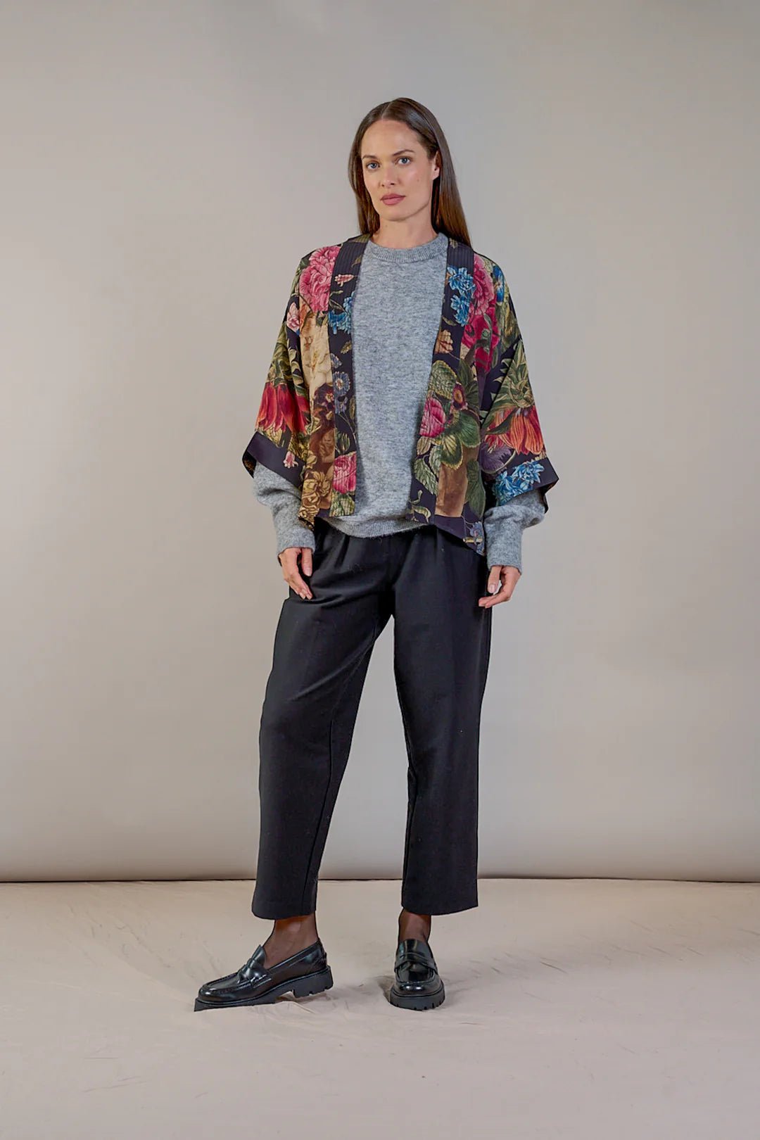 picture of One Hundred Stars Crepe Kimono Primula Black - Number Two - womens - fashion - clothing - One Hundred Stars 4