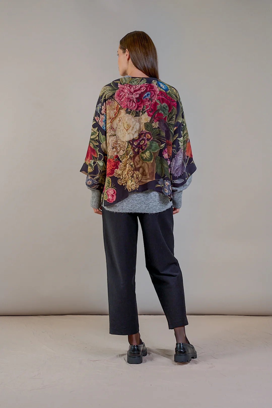 picture of One Hundred Stars Crepe Kimono Primula Black - Number Two - womens - fashion - clothing - One Hundred Stars 5